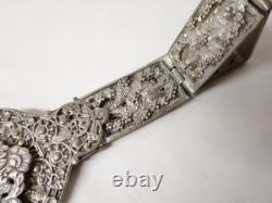 Ancienne rare Ceinture de mariage en argent massif Asie Islam Tribal XIXe siècle