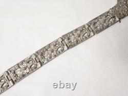 Ancienne rare Ceinture de mariage en argent massif Asie Islam Tribal XIXe siècle