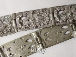 Ancienne rare Ceinture de mariage en argent massif Asie Islam Tribal XIXe siècle