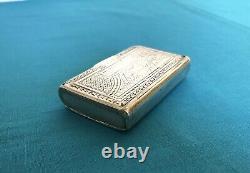 Ancienne tabatière en argent massif VIEILLARD boite à tabac Coffret no MINERVE