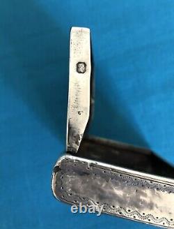 Ancienne tabatière en argent massif VIEILLARD boite à tabac Coffret no MINERVE