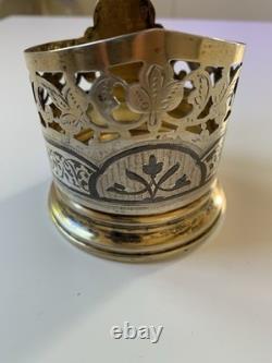 Ancienne tasse en argent russe niello silver russian Moscow