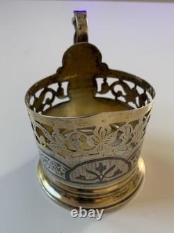 Ancienne tasse en argent russe niello silver russian Moscow