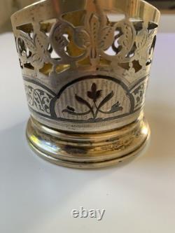 Ancienne tasse en argent russe niello silver russian Moscow