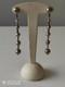 Anciennes Boucles D'oreilles Pendantes En Argent Massif