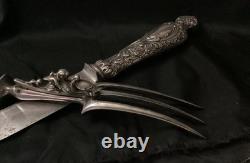 Anciens Couverts A Gigot Argent Massif Époque Napoleon 3