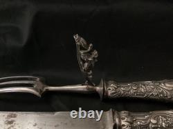 Anciens Couverts A Gigot Argent Massif Époque Napoleon 3