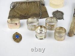 Argent massif, ancien, minerve, poinçon, époque art deco, objets vintages lot