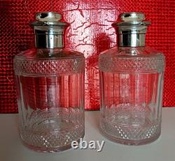 Argent massif russe et cristal. Flacon de parfum ancien