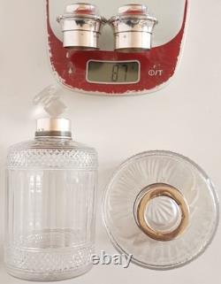 Argent massif russe et cristal. Flacon de parfum ancien