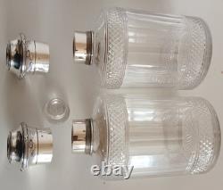 Argent massif russe et cristal. Flacon de parfum ancien