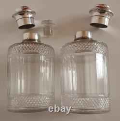 Argent massif russe et cristal. Flacon de parfum ancien