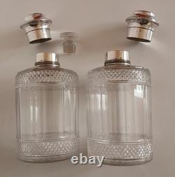 Argent massif russe et cristal. Flacon de parfum ancien