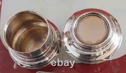 Argent massif russe et cristal. Flacon de parfum ancien