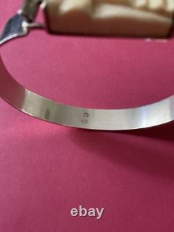 Art Déco Créateur Rare Bracelet Ouvrant Ancien Argent Massif, Sculpté, Poinçon