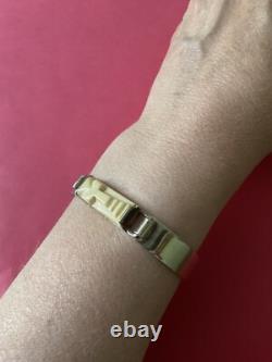 Art Déco Créateur Rare Bracelet Ouvrant Ancien Argent Massif, Sculpté, Poinçon