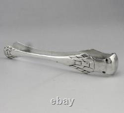 Art déco ancienne pince à sucre en argent massif minerve 1er titre