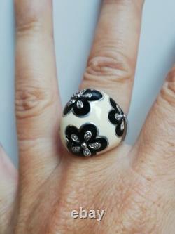 BAGUE ANCIENNE en argent Massif Silver Ring 925 UNA STORIA