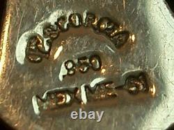 BEAU COLLIER ANCIEN en ARGENT MASSIF ET PIERRES DURES SIGNÉ ESCORCIA MEXICO