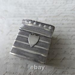 BOITE ARGENT Massif Hollandais Ancien XVIIIè XIXè Antique Solid Silver Pill Box