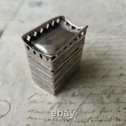 BOITE ARGENT Massif Hollandais Ancien XVIIIè XIXè Antique Solid Silver Pill Box