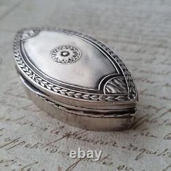 BOITE Argent Massif Allemand Ancienne XIXè Victorian Silver Pill Box 19th C