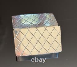 BOITE D'ALLUMETTES ANCIEN ARGENT MASSIF 46g SUÉDOIS SWEDEN STERLING SILVER BOX