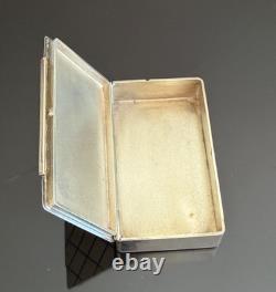 BOITE D'ALLUMETTES ANCIEN ARGENT MASSIF 46g SUÉDOIS SWEDEN STERLING SILVER BOX