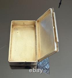 BOITE D'ALLUMETTES ANCIEN ARGENT MASSIF 46g SUÉDOIS SWEDEN STERLING SILVER BOX