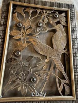 BOUCHERON-PARIS Poudrier Ancien Or Rose, Argent Et Saphirs