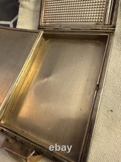 BOUCHERON-PARIS Poudrier Ancien Or Rose, Argent Et Saphirs