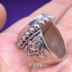 Bague Ancienne En Argent Massif En Taille-douce Roi Romain