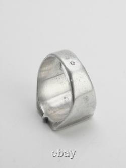 Bague Chevalière ancienne en Argent Massif Epoque XIXe