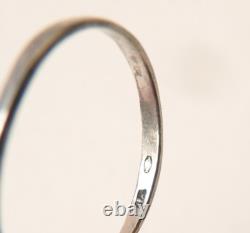Bague ancienne argent massif + améthyste Bijou ancien silver ring marguerite