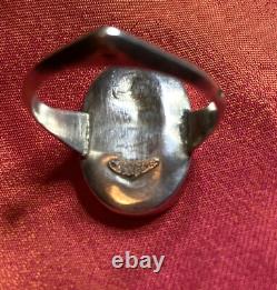 Bague ancienne-argent massif-cornaline