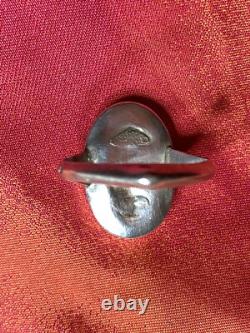 Bague ancienne-argent massif-cornaline