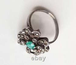 Bague ancienne style Louis XVI argent massif