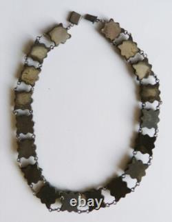 Beau collier articulé en argent massif TUNISIE Maghreb Ancien silver necklace