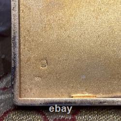 Bel ancien etui a cigarettes boite porte argent massif minerve epok 1900 st LXVI