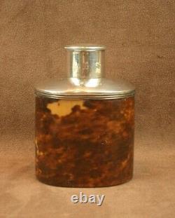 Belle Grande Flasque A Alcool Whisky Ancienne En Argent Massif