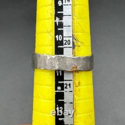 Belle bague ancienne romaine phénicienne face verre argent massif unique