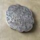 Boîte Poudrier En Argent Massif Ciselé Décor Floral Ancien Solid Silver Box