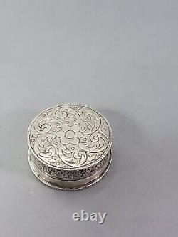 Boite ancienne pilulier Art Islamic XIX Algerie Mahmoud II 1823 Argent massif