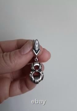 Boucles d'oreilles anciennes argent 925