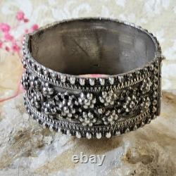 Bracelet Ancien Argent Égypte 60x52mm Largeur 32mm 74,8g Poinçons