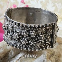 Bracelet Ancien Argent Égypte 60x52mm Largeur 32mm 74,8g Poinçons