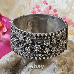 Bracelet Ancien Argent Égypte 60x52mm Largeur 32mm 74,8g Poinçons