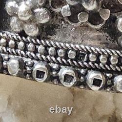 Bracelet Ancien Argent Égypte 60x52mm Largeur 32mm 74,8g Poinçons