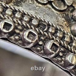 Bracelet Ancien Argent Égypte 60x52mm Largeur 32mm 74,8g Poinçons