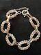 Bracelet Ancien En Argent Massif 800 Vintage Maille Tressé